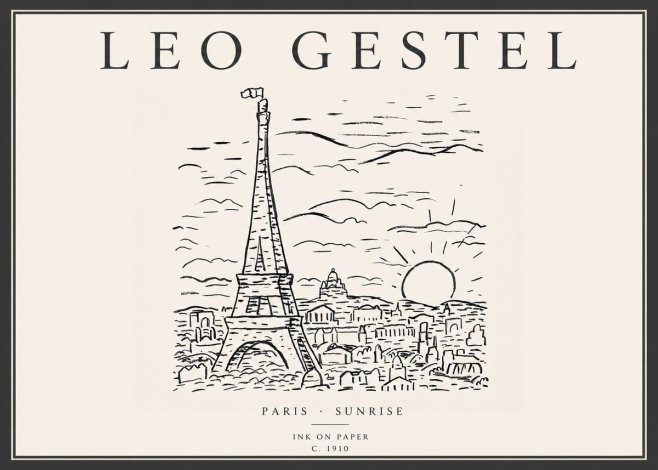 Leo Gestel Paris Sunrise No6 - Póster