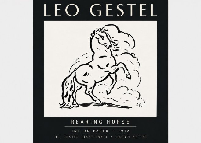Leo Gestel Rearing Horse No4 - Póster