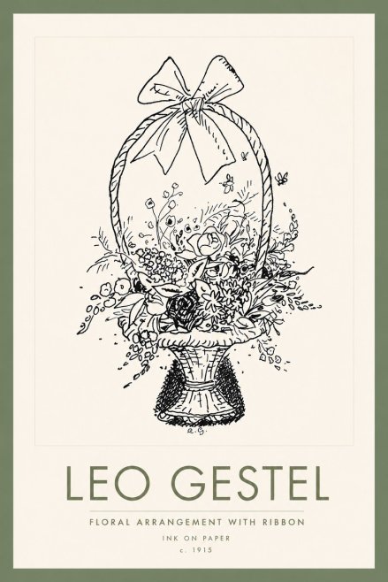 Leo Gestel Floral Arrangement with Ribbon No2 - Póster