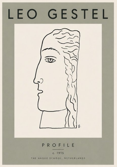Leo Gestel Profile No3 - Póster