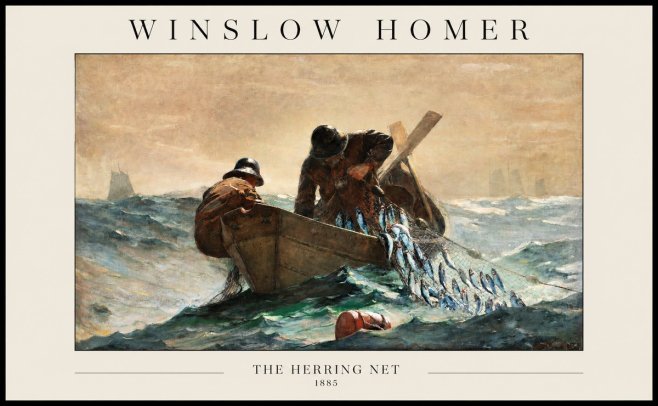 Winslow Homer The Herring Net I No1 - Póster