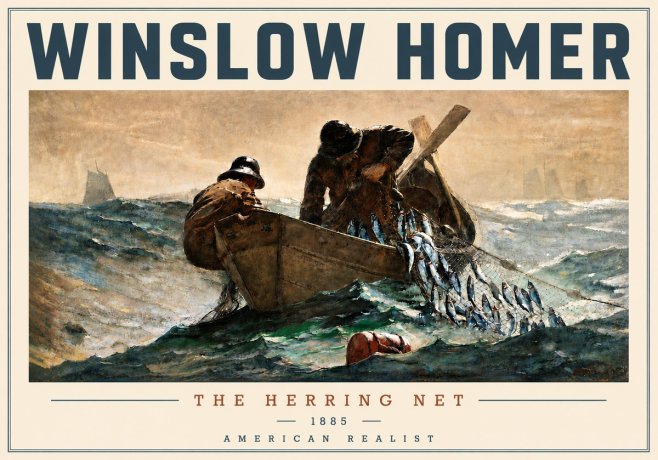 Winslow Homer The Herring Net I No5 - Póster