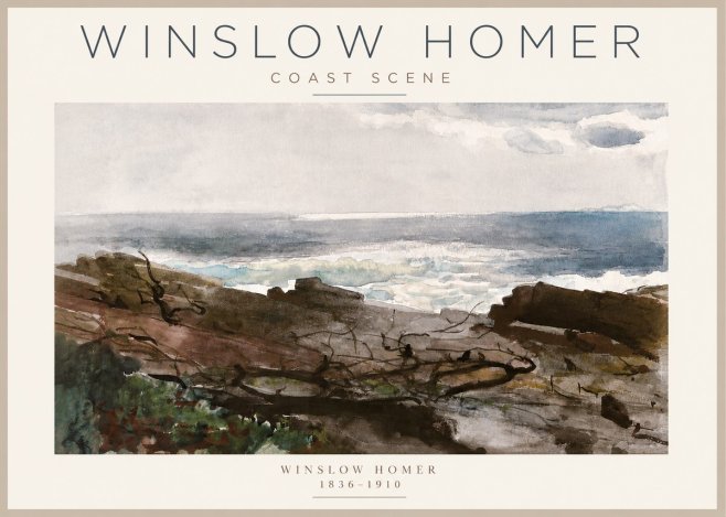 Winslow Homer Coast Scene No3 - Póster