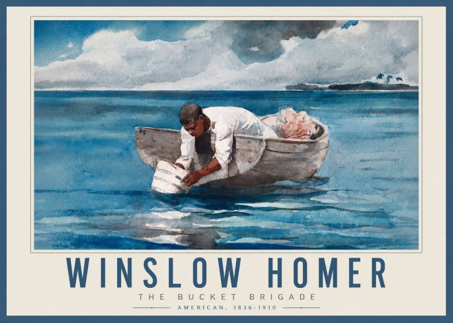 Winslow Homer The Bucket Brigade No4 - Póster
