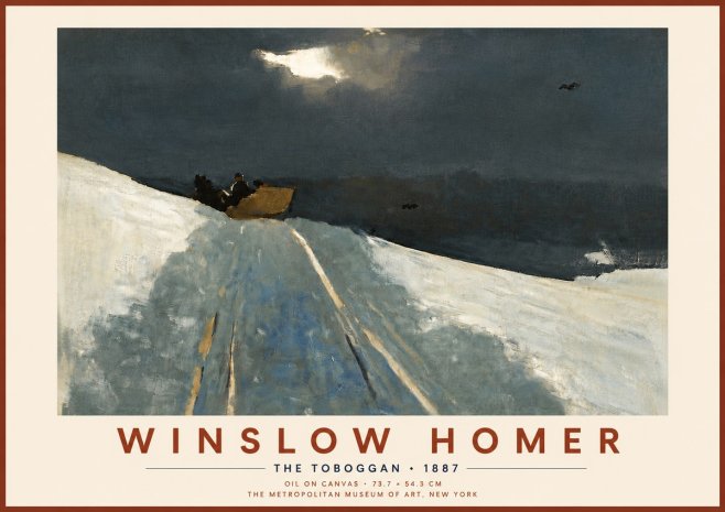 Winslow Homer The Toboggan No6 - Póster
