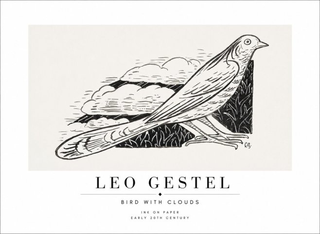 Leo Gestel Bird with Clouds No1 - Póster