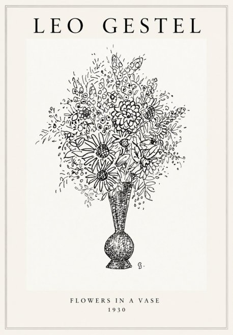 Leo Gestel Flowers in a Vase No1 - Póster
