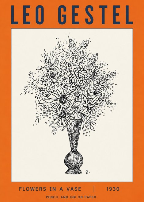 Leo Gestel Flowers in a Vase No2 - Póster