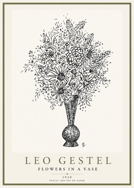 Leo Gestel Flowers in a Vase No3 - Póster