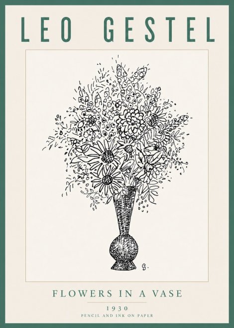 Leo Gestel Flowers in a Vase No5 - Póster