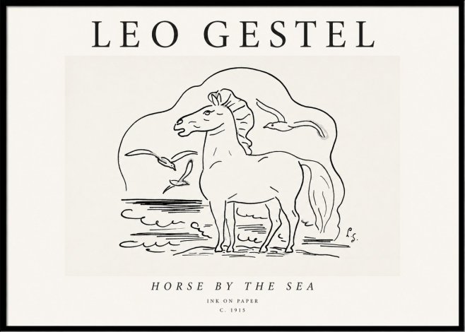 Leo Gestel Horse by the Sea No1 - Póster