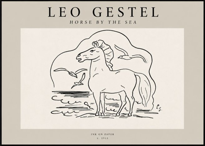 Leo Gestel Horse by the Sea No2 - Póster