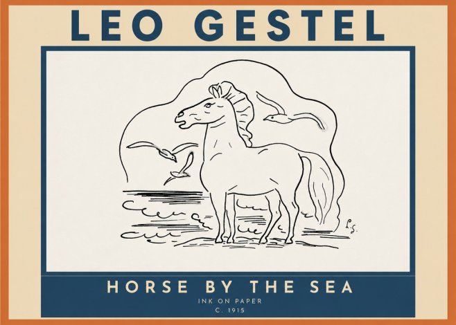 Leo Gestel Horse by the Sea No3 - Póster