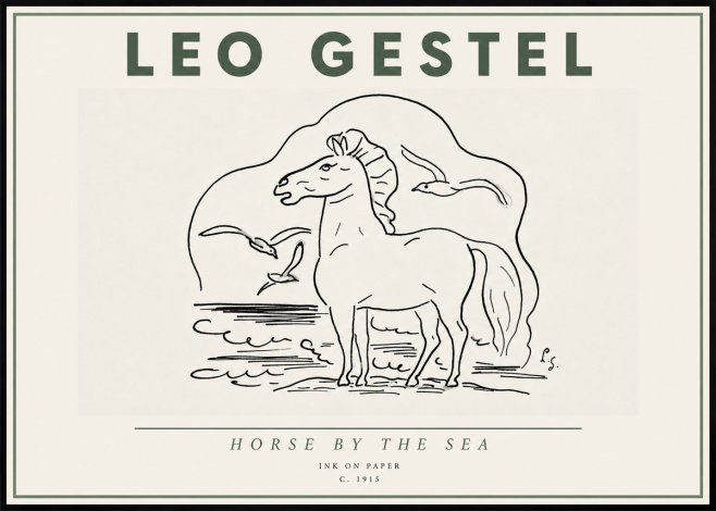 Leo Gestel Horse by the Sea No4 - Póster