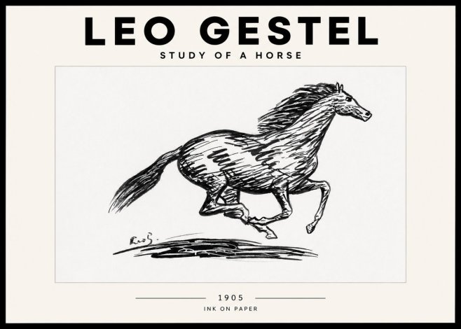 Leo Gestel Study of a Horse No2 - Póster