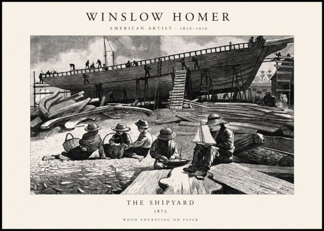 Winslow Homer The Shipyard No1 - Póster