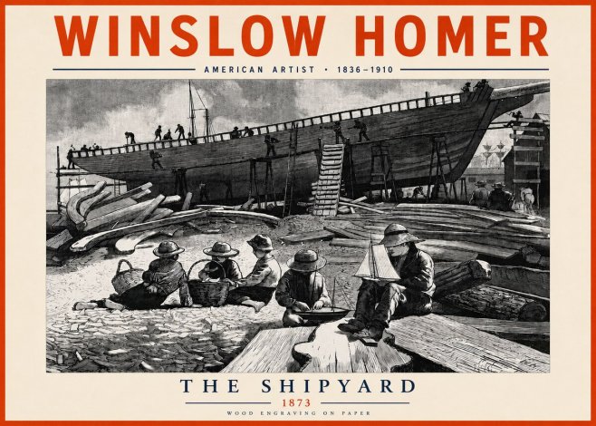 Winslow Homer The Shipyard No3 - Póster