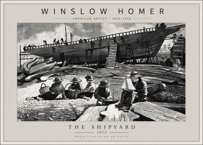 Winslow Homer The Shipyard No5 - Póster