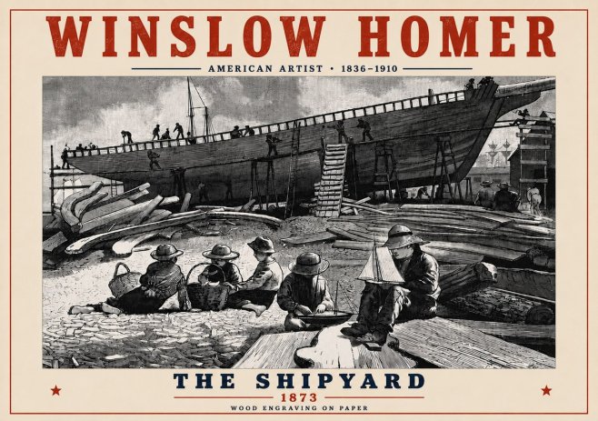 Winslow Homer The Shipyard No6 - Póster