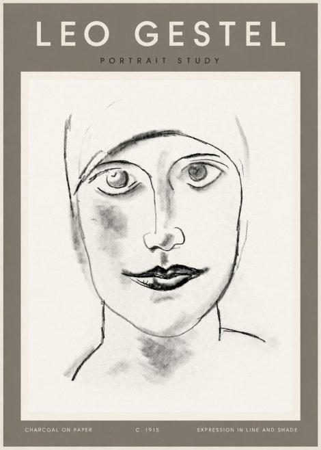 Leo Gestel Portrait Study I No3 - Póster
