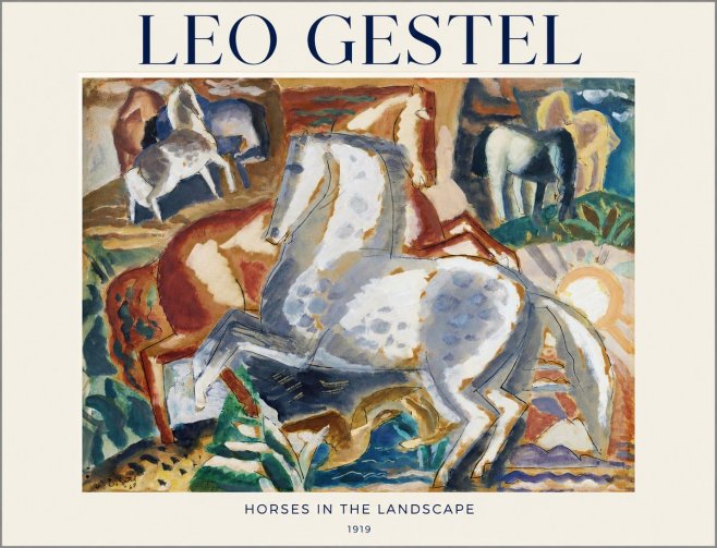 Leo Gestel Horses in the Landscape No1 - Póster