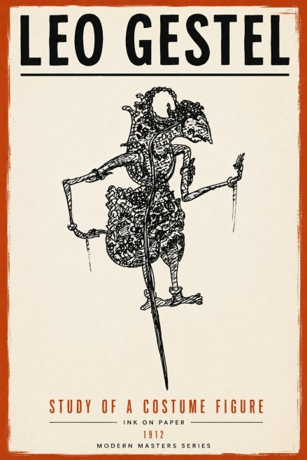 Leo Gestel Study of a Costume Figure No6 - Póster