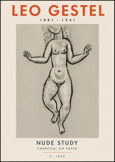 Leo Gestel Nude Study No2 - Póster