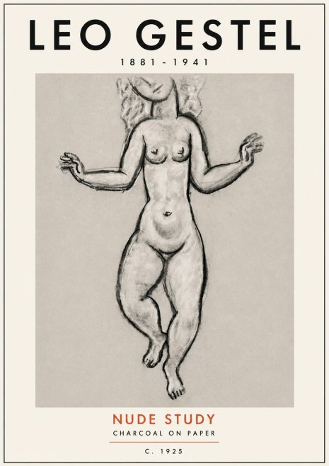 Leo Gestel Nude Study No5 - Póster