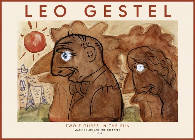 Leo Gestel Two Figures in the Sun No3 - Póster