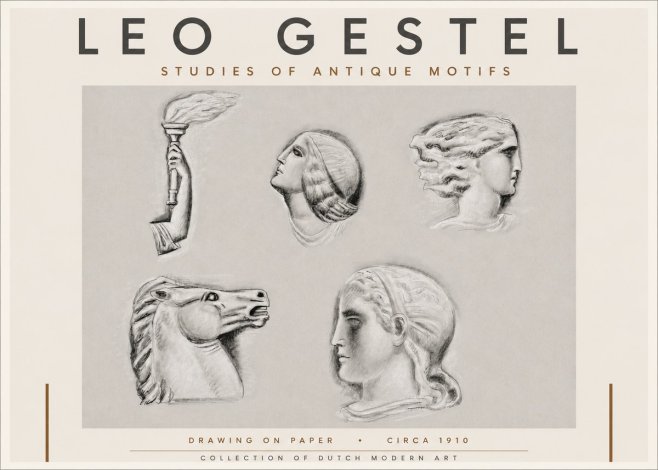 Leo Gestel Studies of Antique Motifs No4 - Póster
