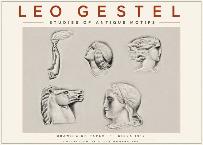 Leo Gestel Studies of Antique Motifs No6 - Póster