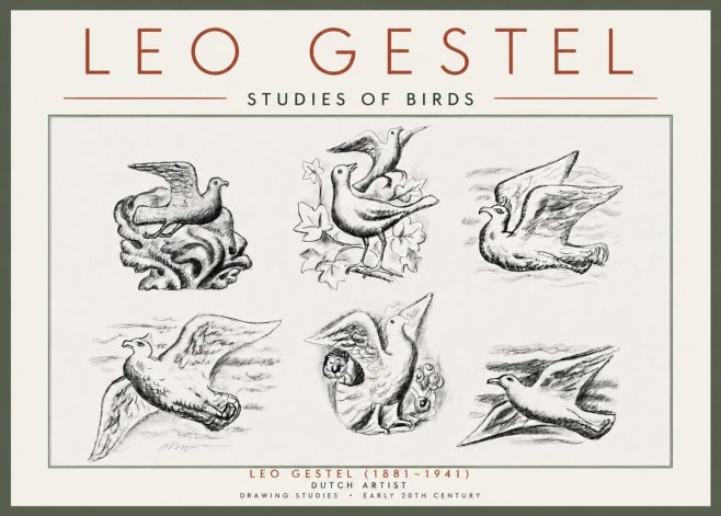 Leo Gestel Studies of Birds No5 - Póster