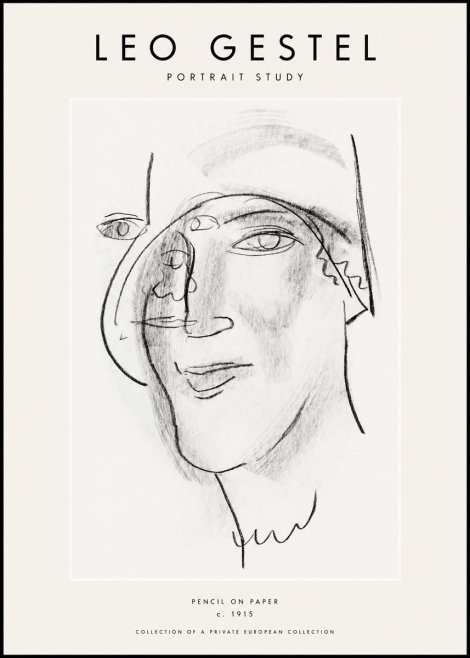 Leo Gestel Portrait Study II No1 - Póster
