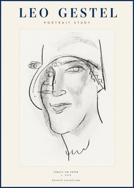 Leo Gestel Portrait Study II No2 - Póster