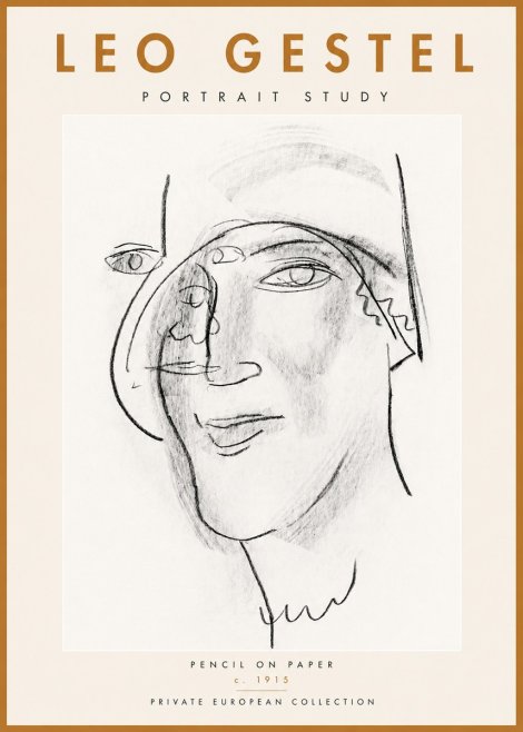 Leo Gestel Portrait Study II No4 - Póster
