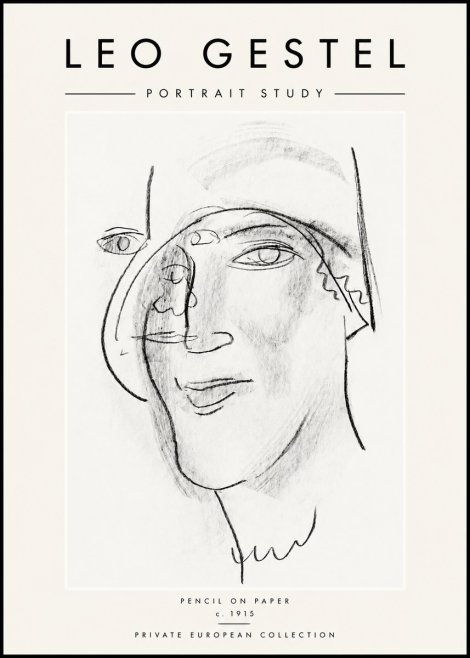 Leo Gestel Portrait Study II No6 - Póster