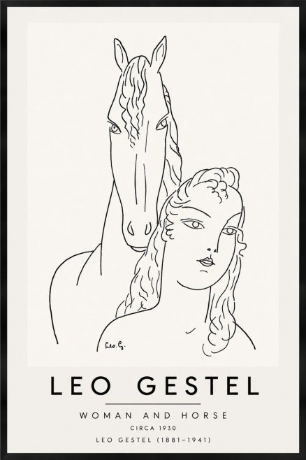 Leo Gestel Woman and Horse No6 - Póster