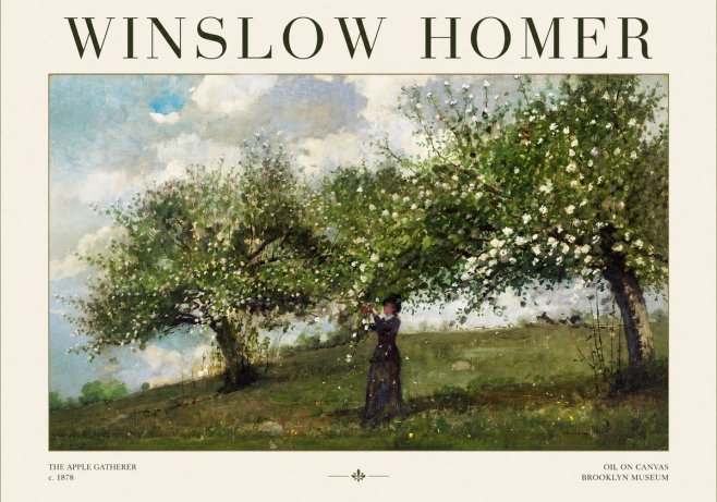 Winslow Homer The Apple Gatherer No1 - Póster