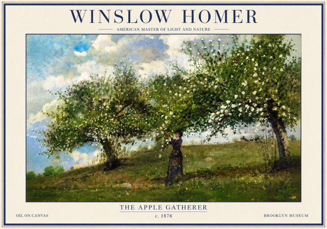 Winslow Homer The Apple Gatherer No3 - Póster
