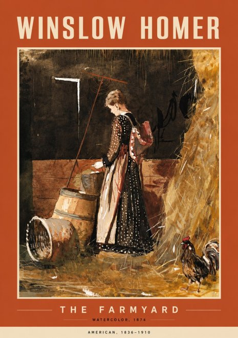 Winslow Homer The Farmyard No4 - Póster