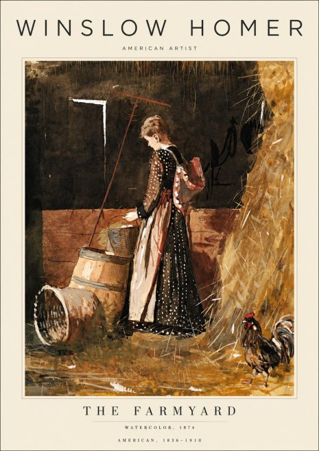 Winslow Homer The Farmyard No5 - Póster