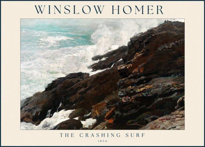 Winslow Homer The Crashing Surf No1 - Póster