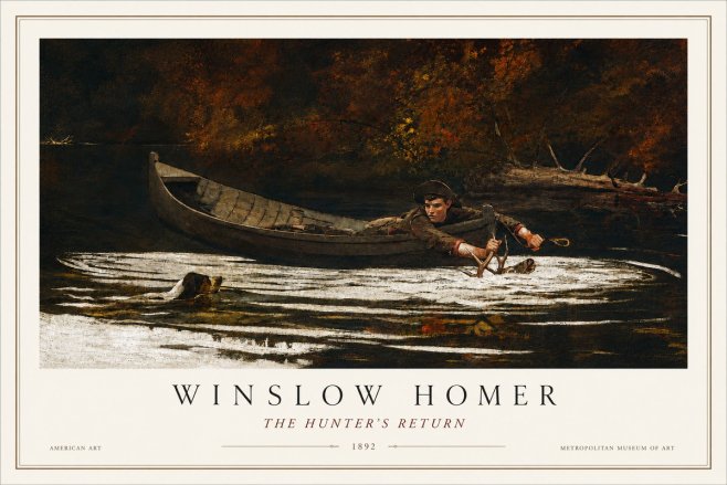 Winslow Homer The Hunter's Return No3 - Póster