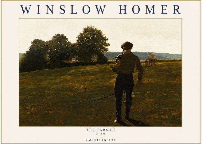 Winslow Homer The Farmer No4 - Póster