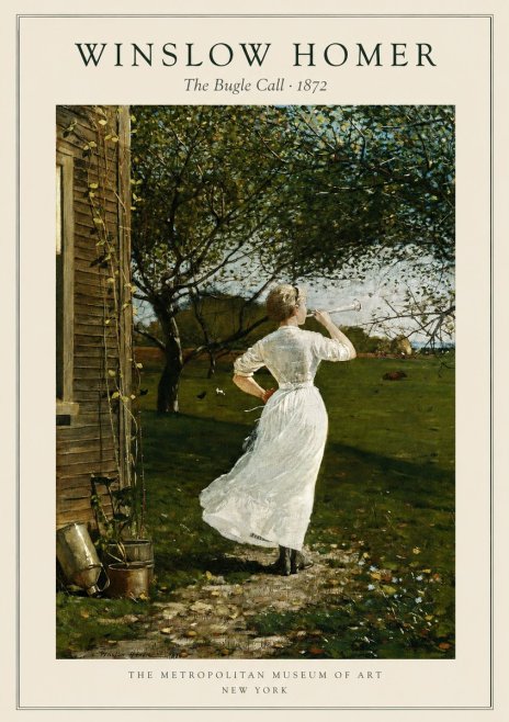 Winslow Homer The Bugle Call No1 - Póster
