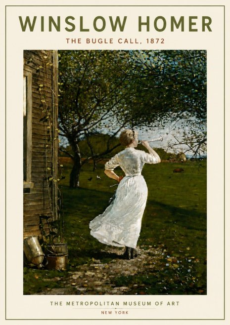 Winslow Homer The Bugle Call No5 - Póster
