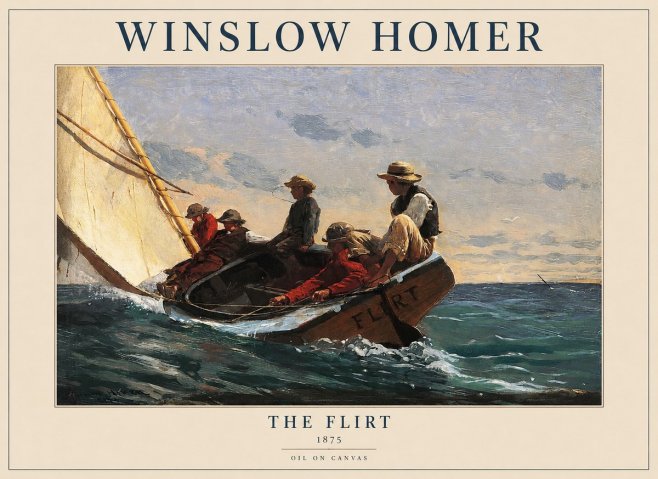Winslow Homer The Flirt No1 - Póster