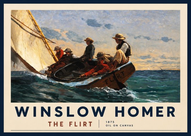 Winslow Homer The Flirt No3 - Póster