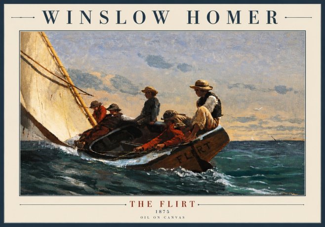 Winslow Homer The Flirt No6 - Póster