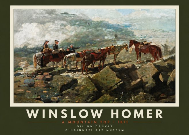 Winslow Homer A Mountain Top No5 - Póster